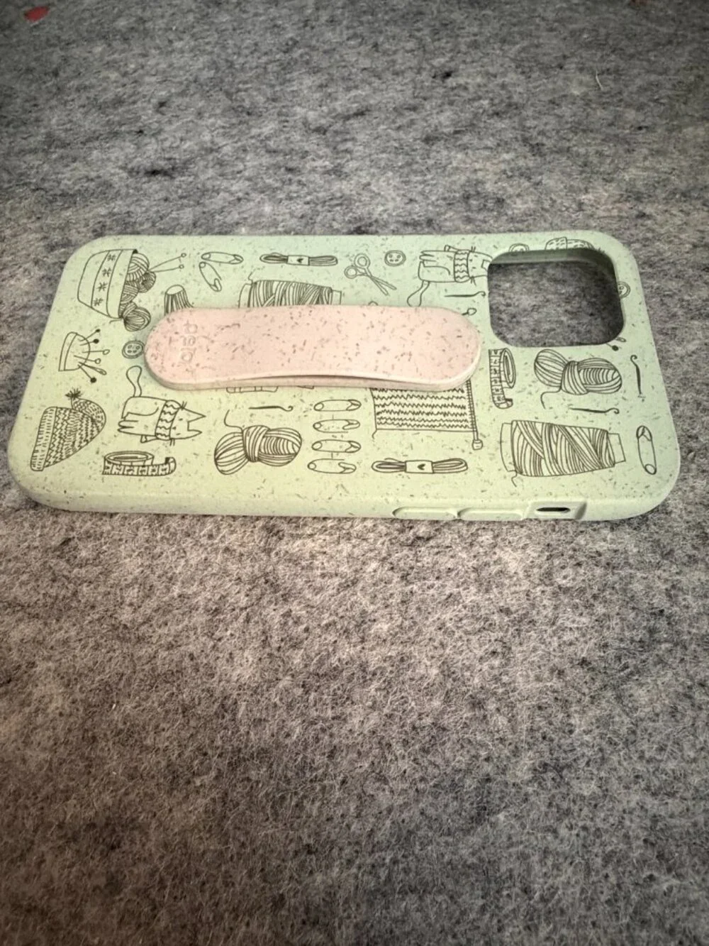 iPhone 12/12 Pro Sage Green Knit Nook Phone Case